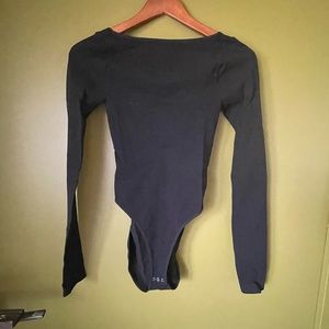 Free People Intimately Black Low Back Bodysuit